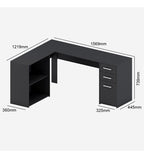 Escrivaninha Home Office Denver Luxo 2 Portas 3 Gavetas