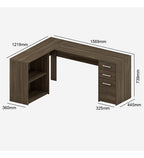 Escrivaninha Home Office Denver Luxo 2 Portas 3 Gavetas
