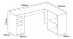 Escrivaninha Home Office Denver Luxo 2 Portas 3 Gavetas