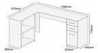 Escrivaninha Home Office Denver Luxo 2 Portas 3 Gavetas