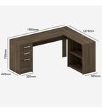 Escrivaninha Home Office Denver Luxo 2 Portas 3 Gavetas